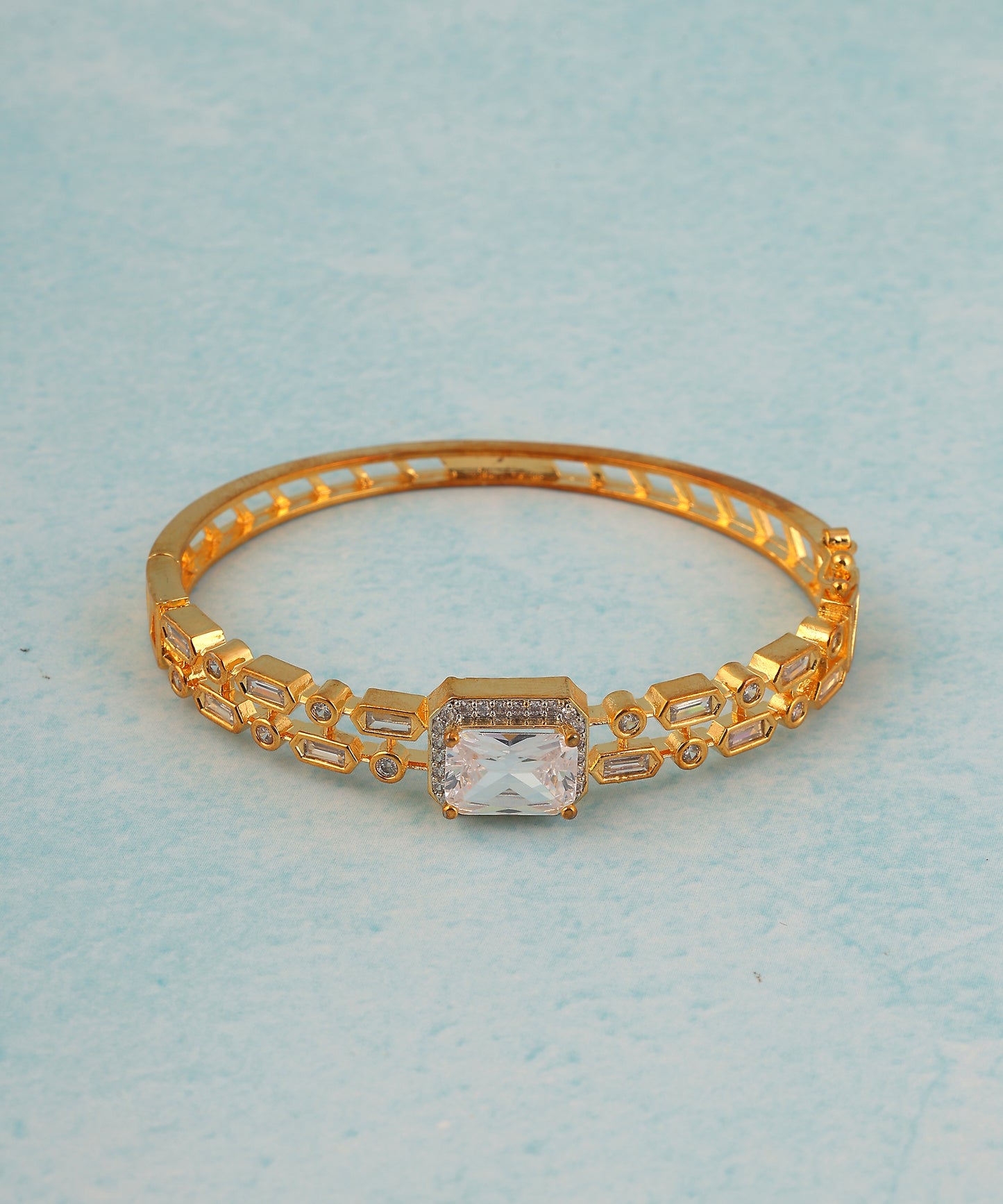 Gold Plated Crystal Studded Bracelet