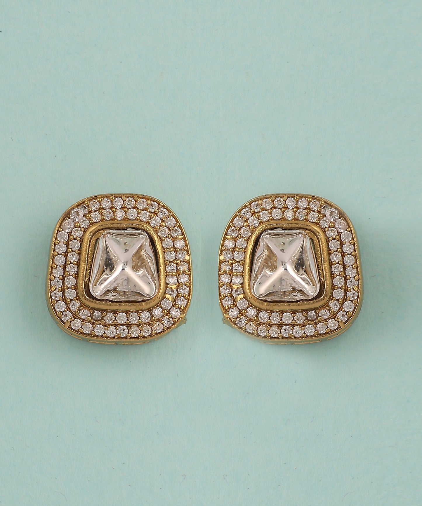 Polki Stone Studded Studs/Earrings