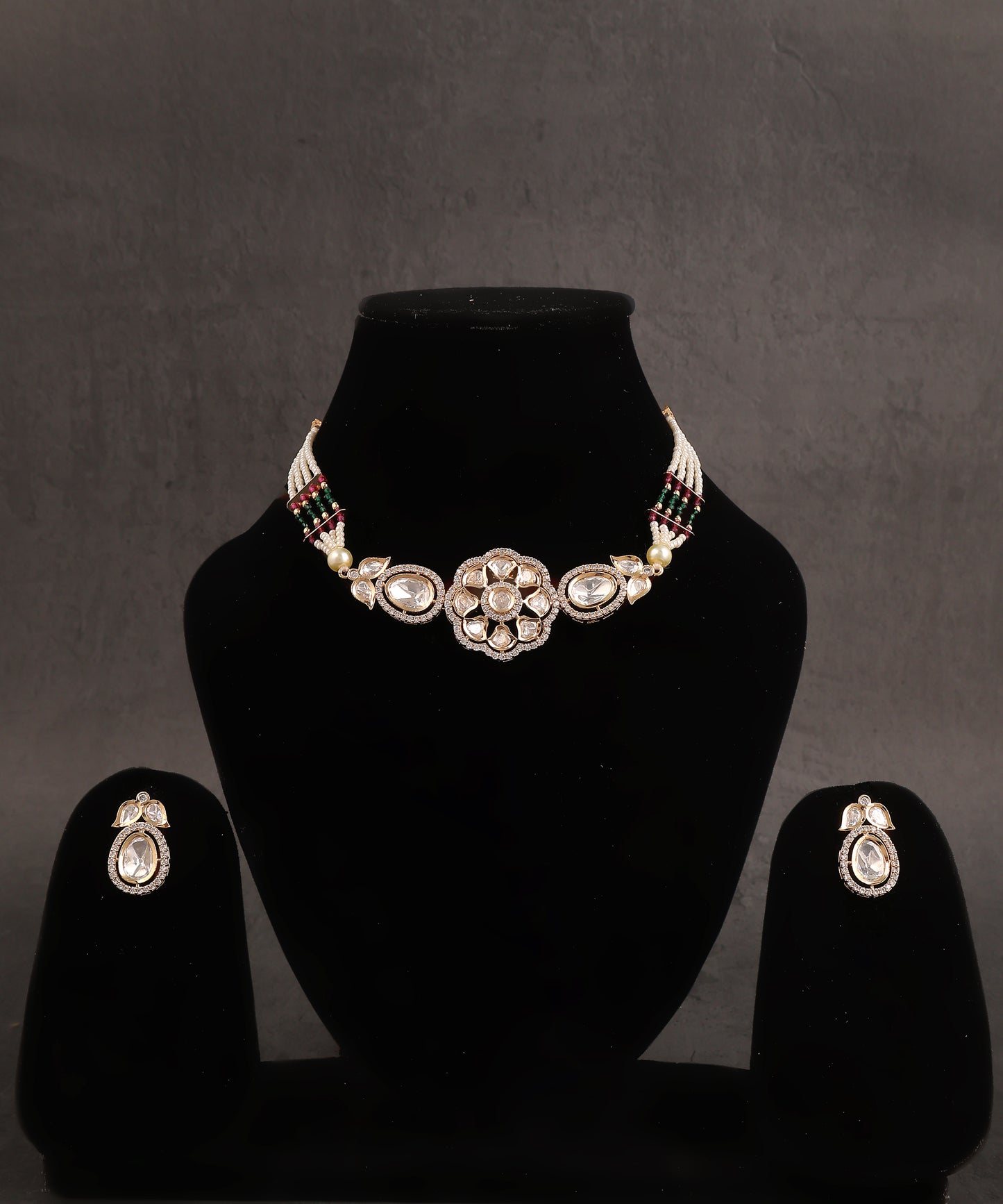 Polki Flower Choker/Necklace3081
