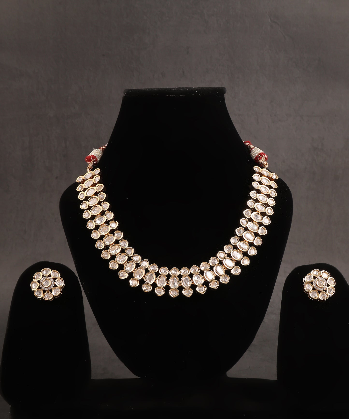 Three Layered Polki Choker/Necklace