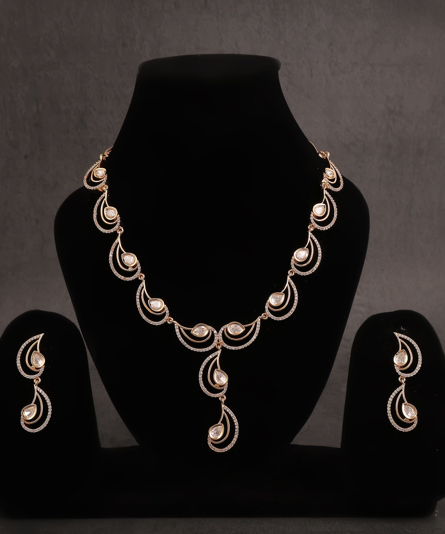 Designer Polki Drop Necklace