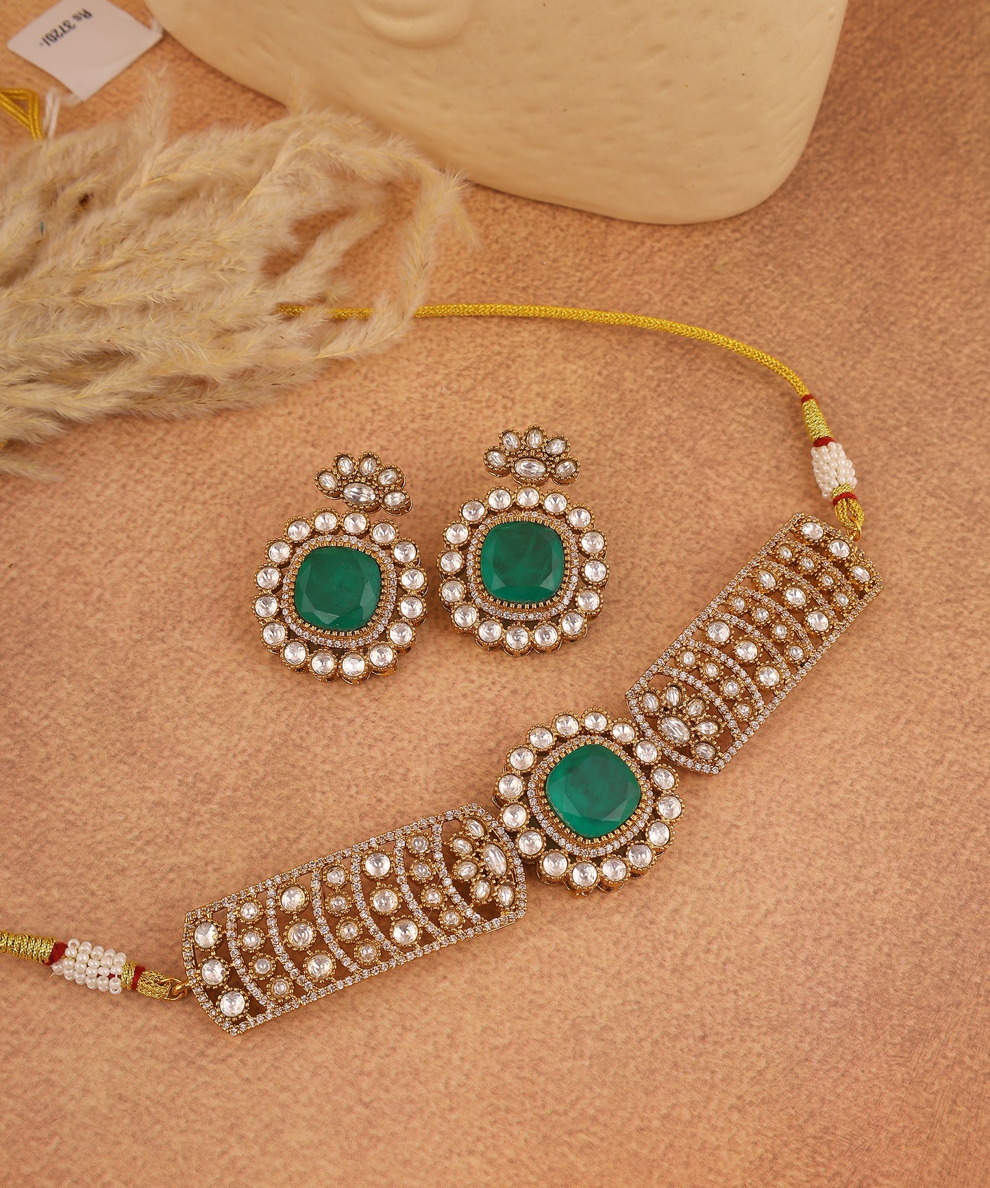 Designer Polki Drop Necklace