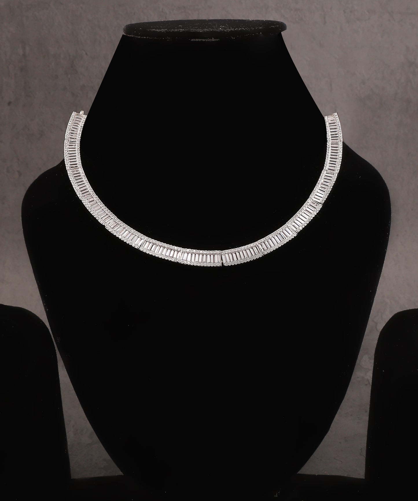 Crystal Studded Collar Artificial Diamond Necklace