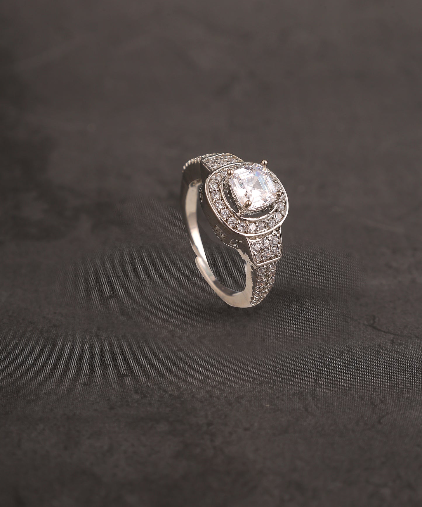 Solitaire Studded Cocktail Ring