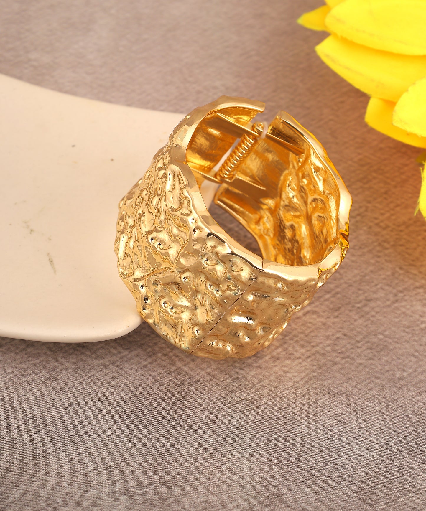 Hammered Chunky Handcuff/Bracelet