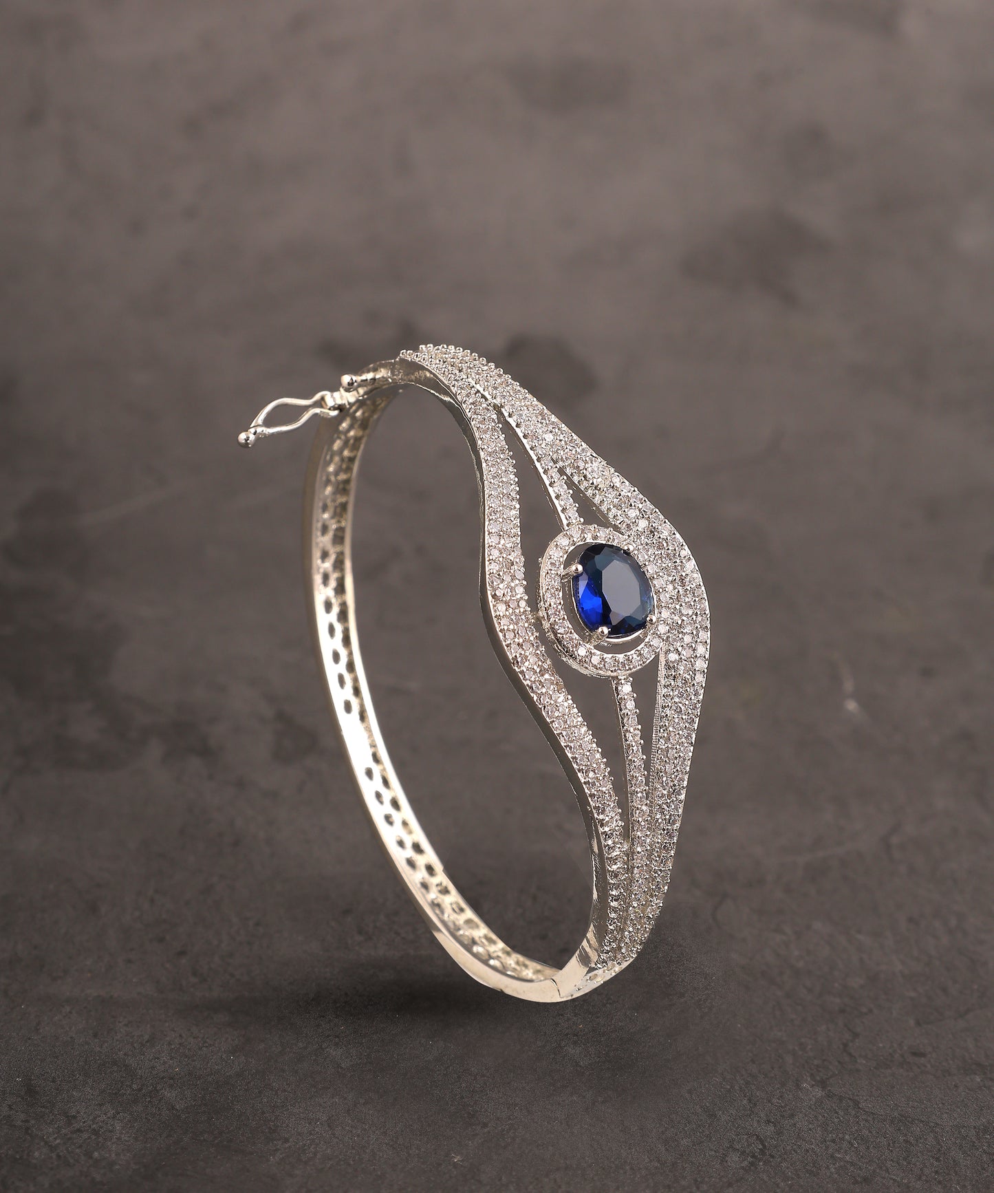 Sapphire Studded Designer Artificial Diamond Bracelet