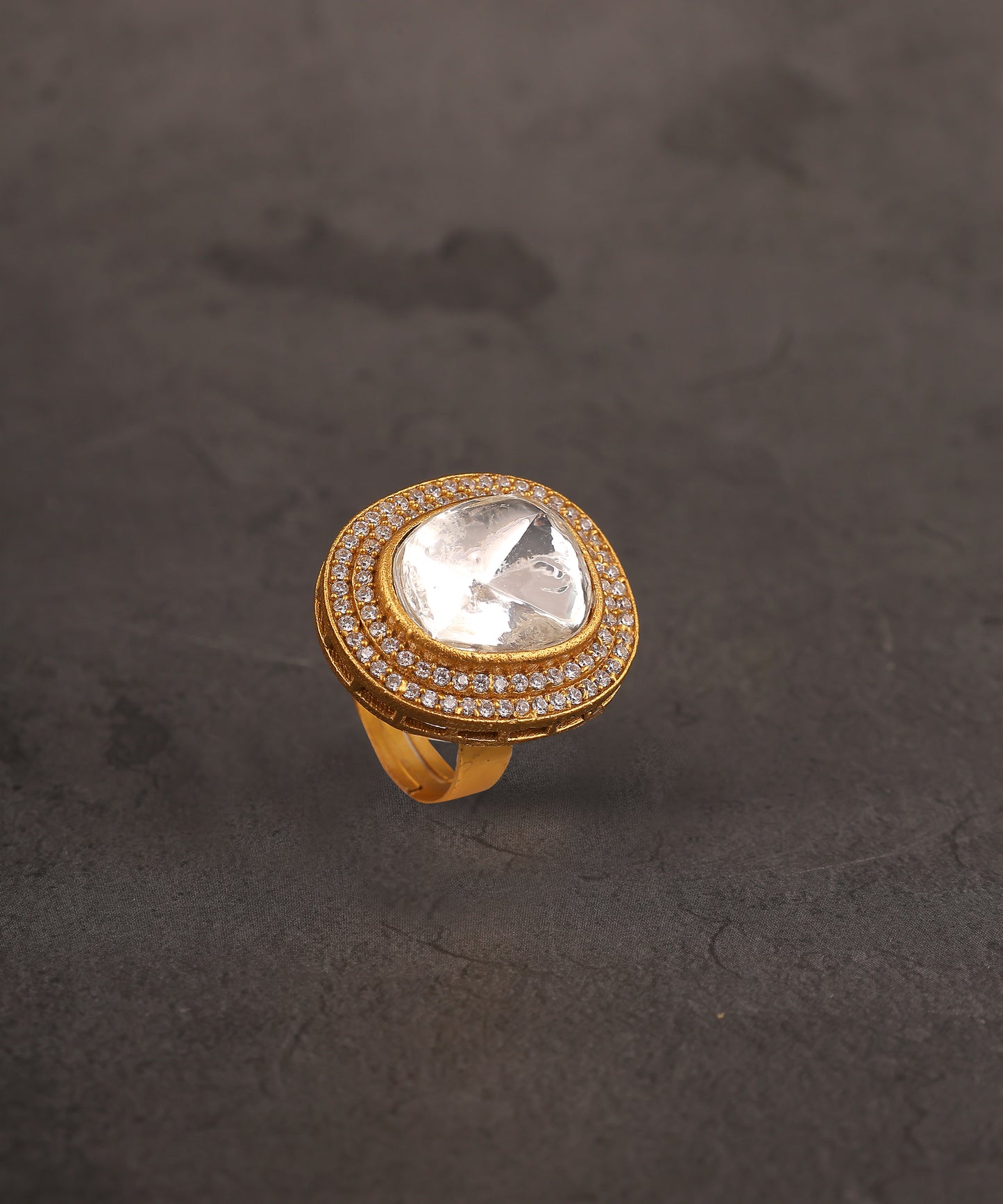 Polki Oval Shaped Ring