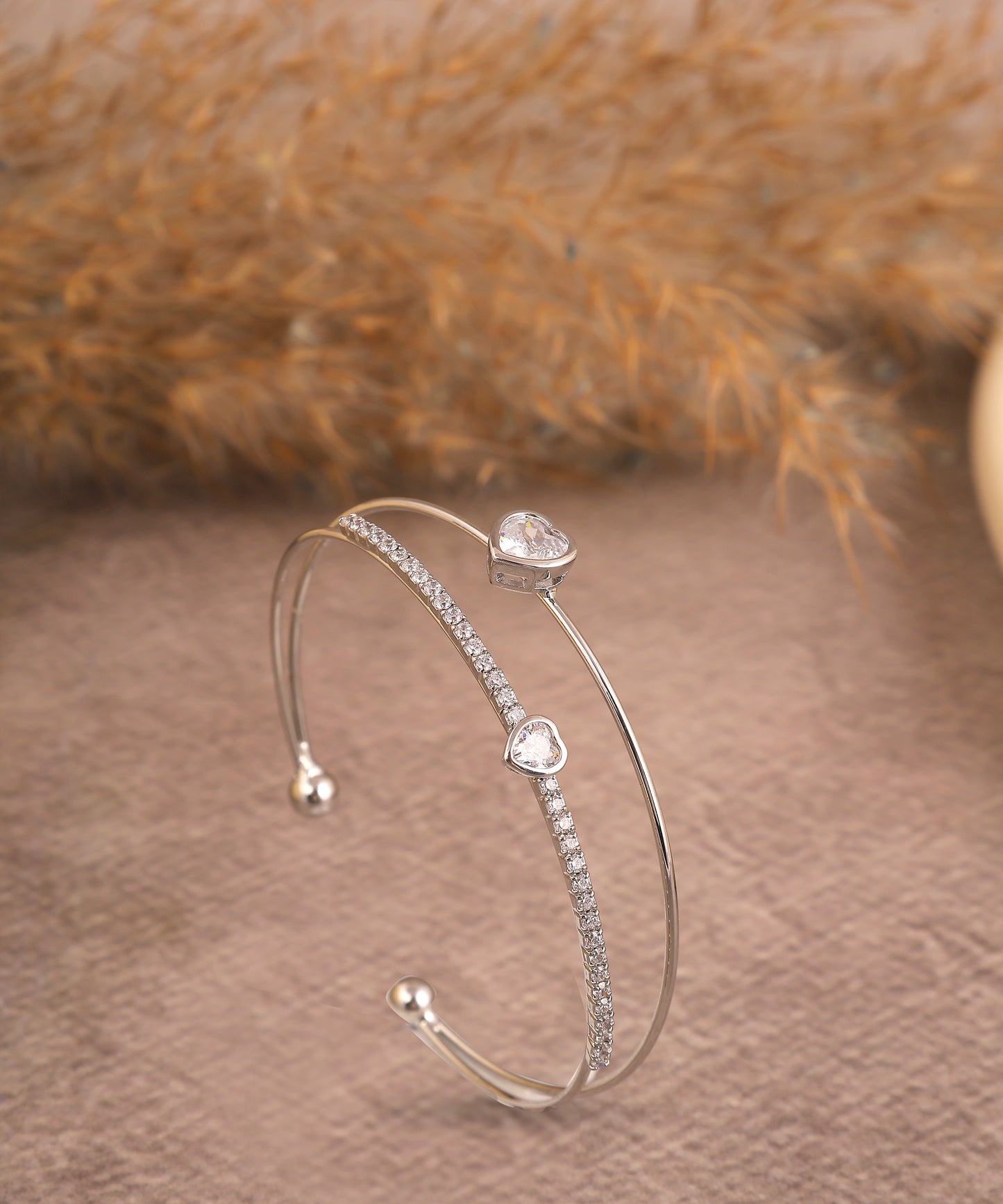 Crystal Heart Stone Artificial Dimanond Bracelet