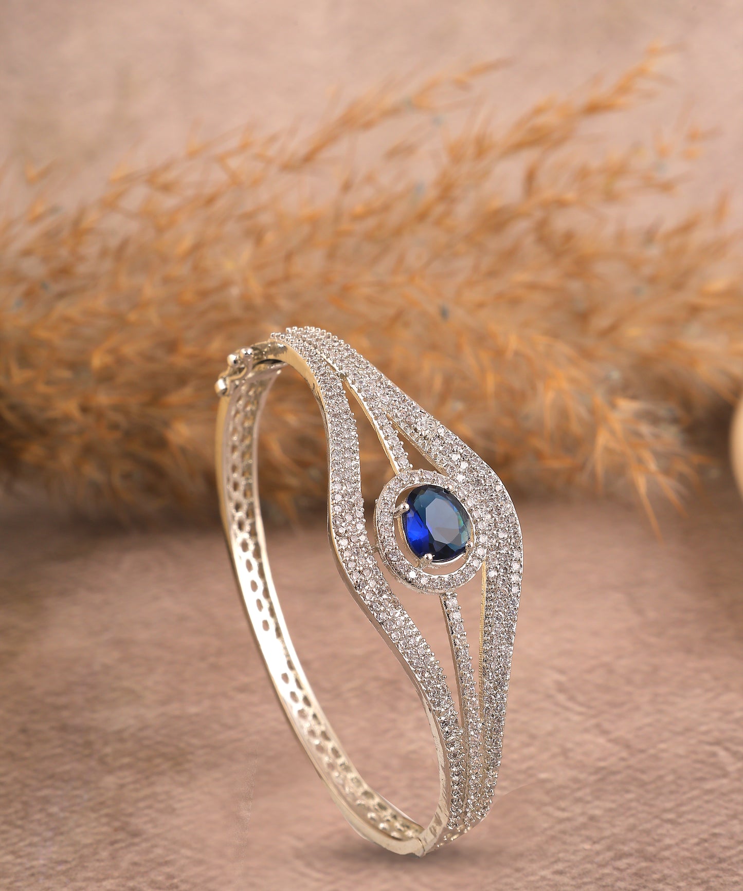 Sapphire Studded Designer Artificial Diamond Bracelet