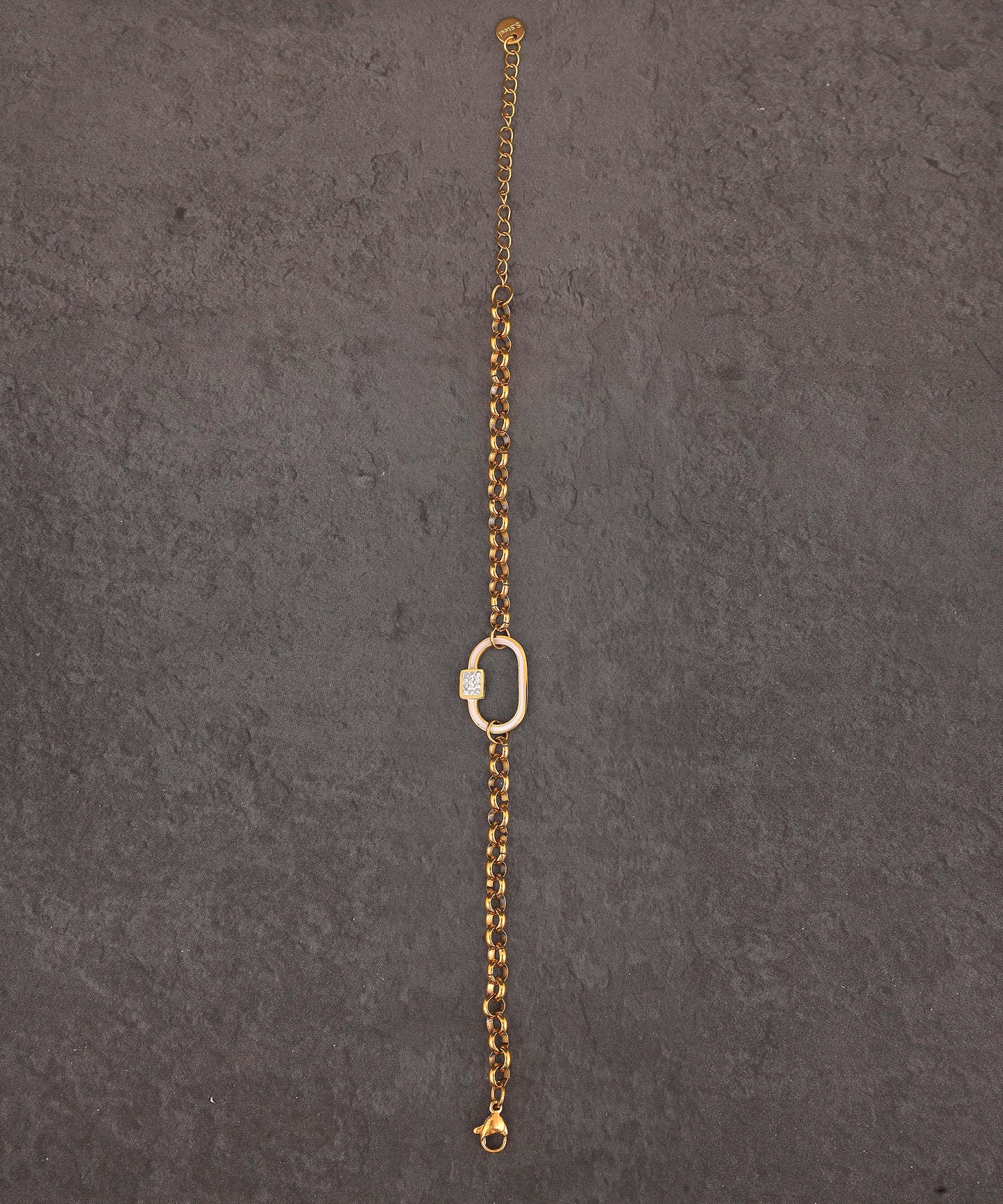 Anti Tarnish Chain Bracelet With Centre Embelishment