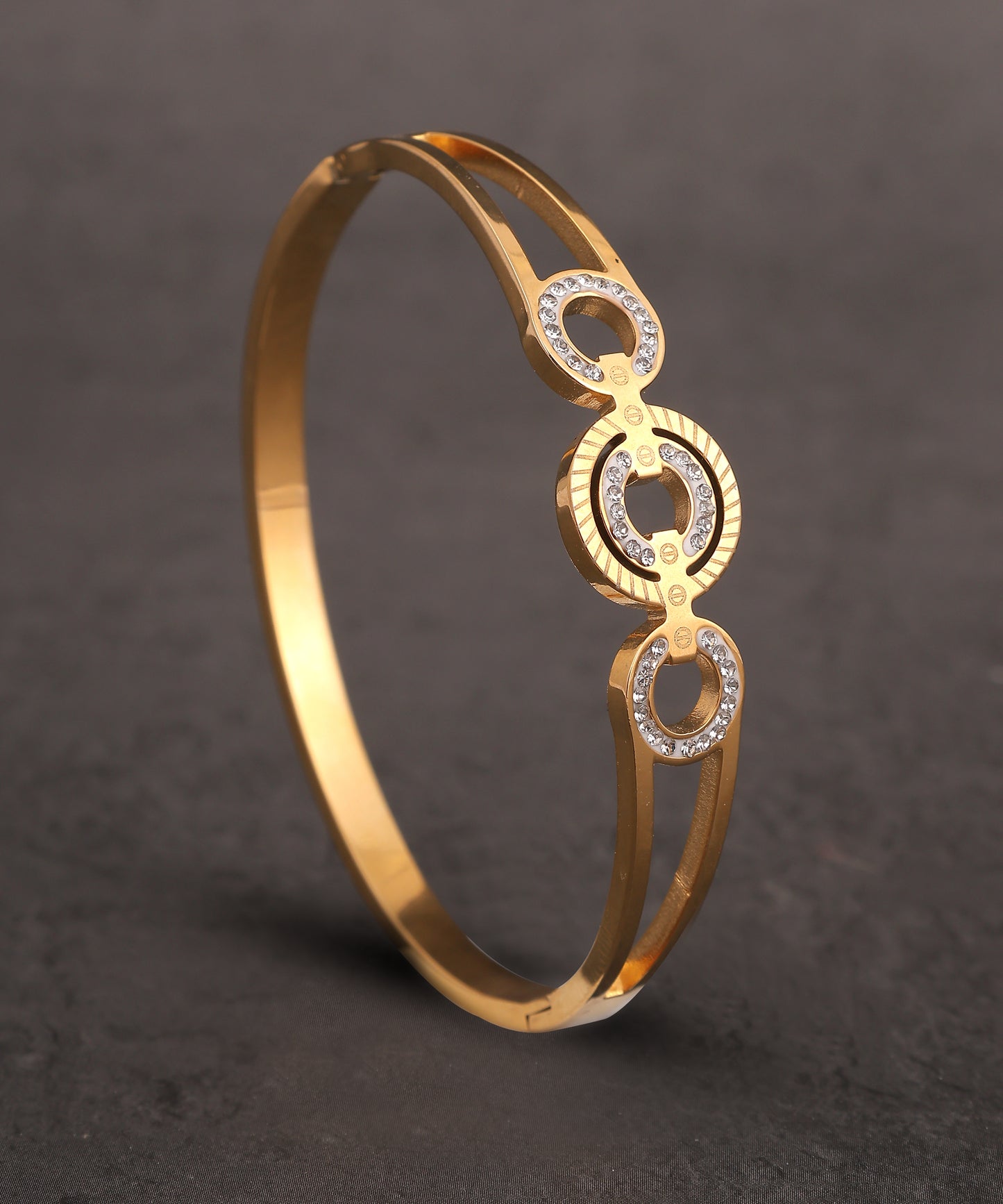 Anti Tarnish Bracelet With Cutwork And Embellishment