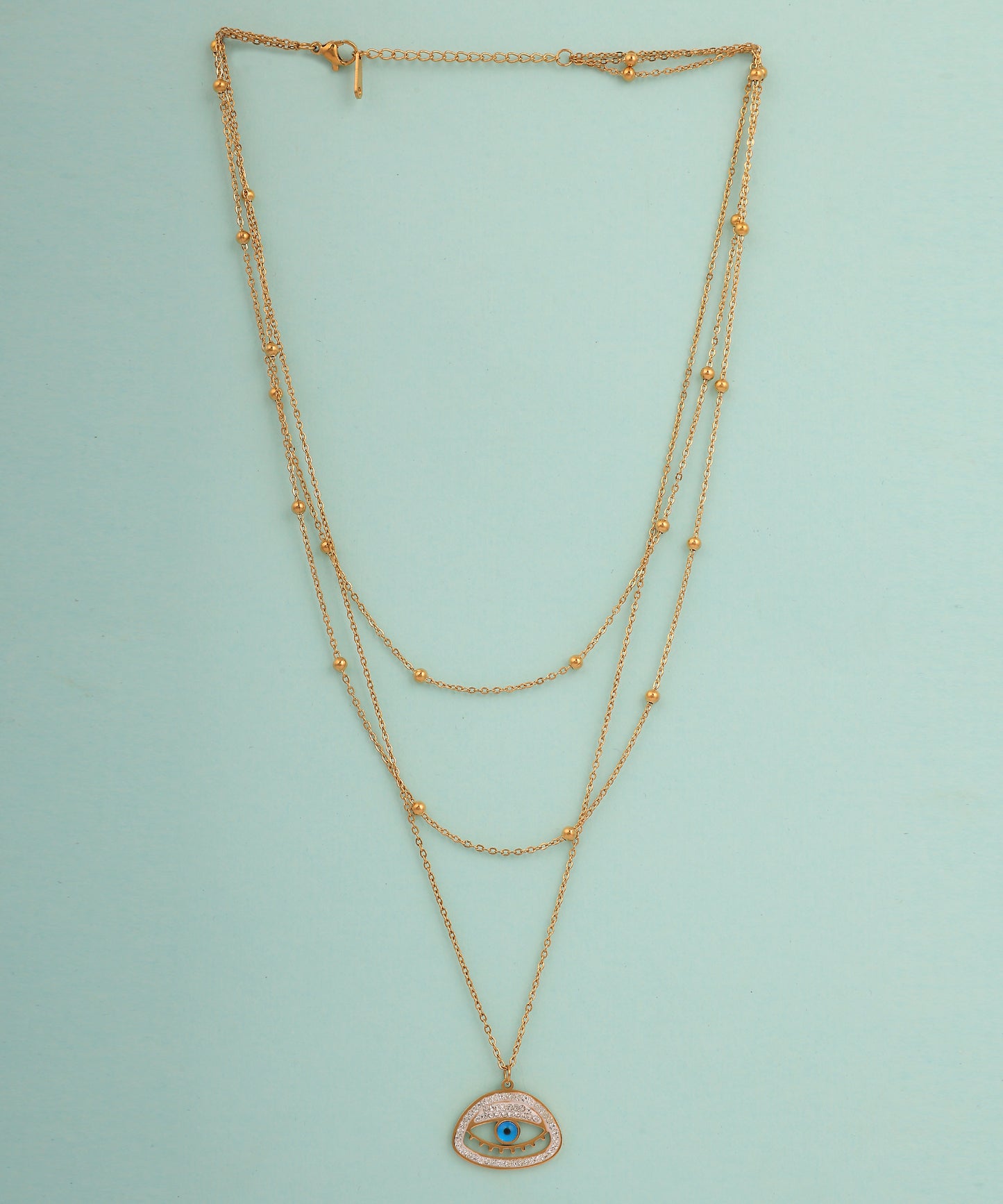 Embellished Evil Eye Anti Tarnish Chain/Necklace
