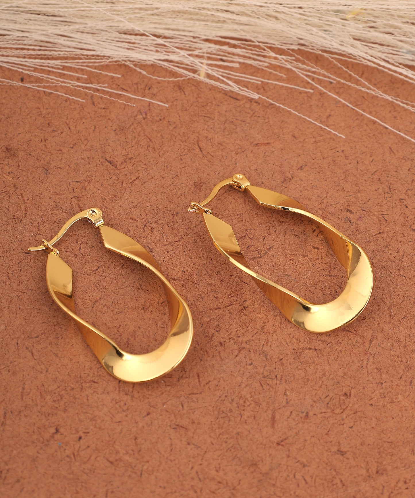 Twisted Anti Tarnish Hoops/Earrings