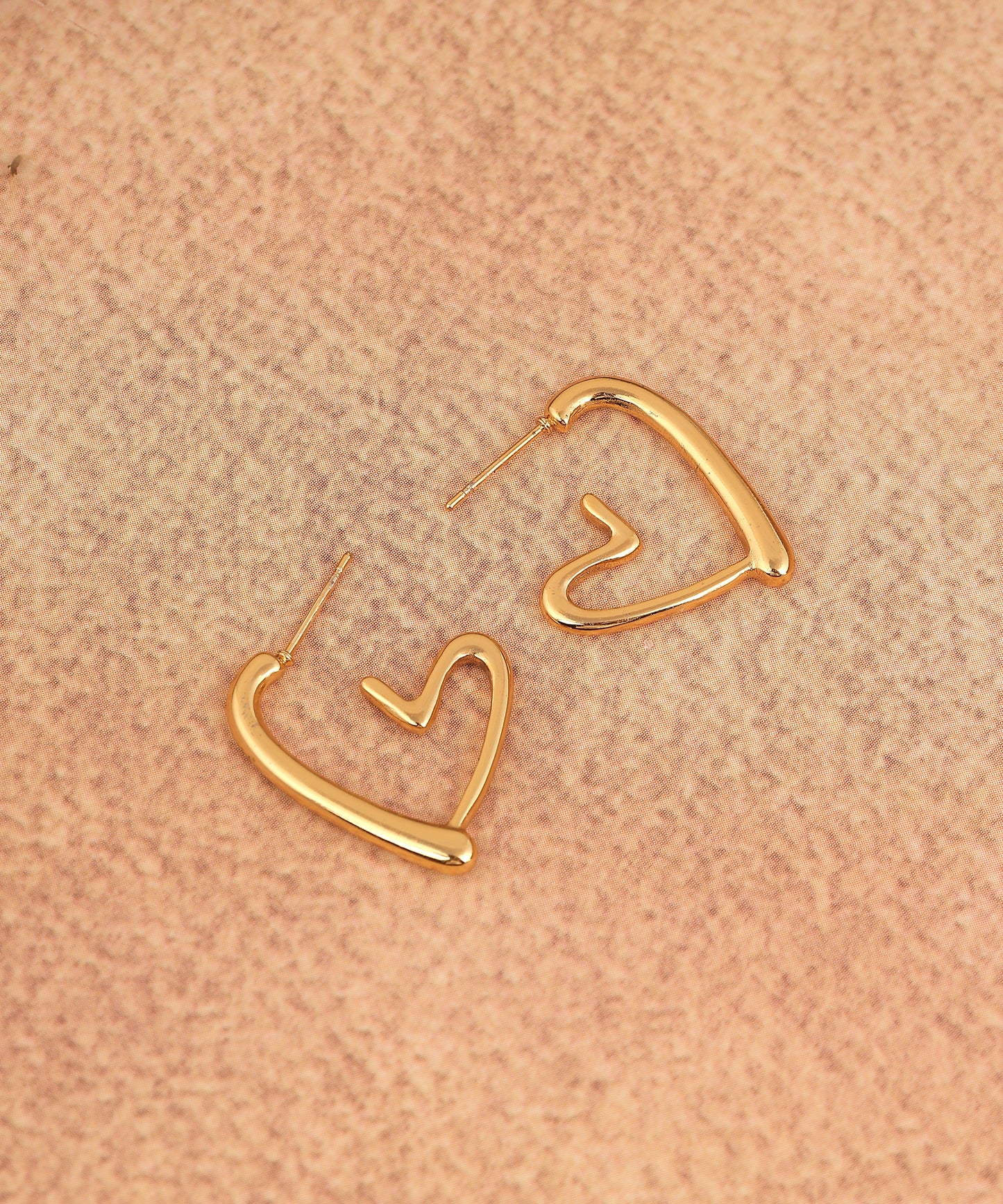 Heart Shaped Anti Tarnish Hoops/Earrings