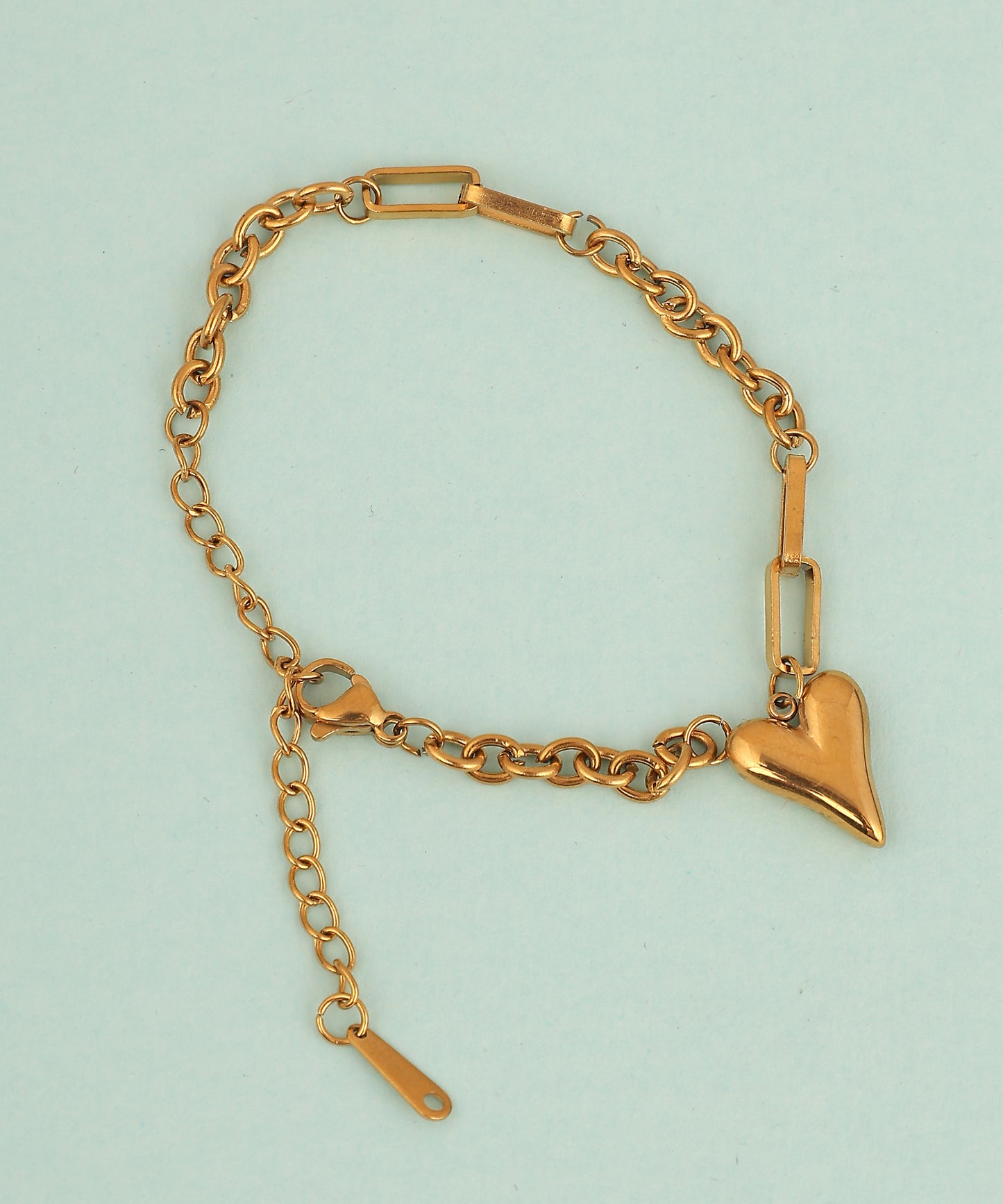 Heart Charm Anti Tarnish Bracelet