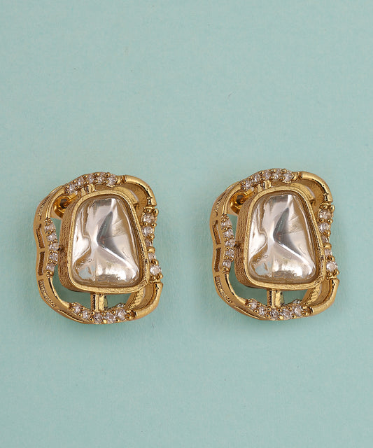 Stone Studded Polki Studs/Earrings