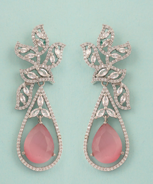 Baby Pink Statement Drop Earrings