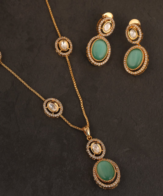 Mutli Stone Changing Polki Chain Necklace