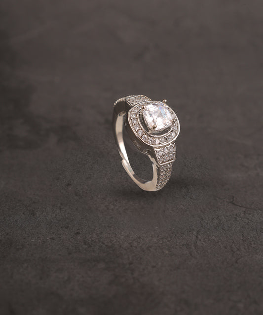 Solitaire Studded Cocktail Ring