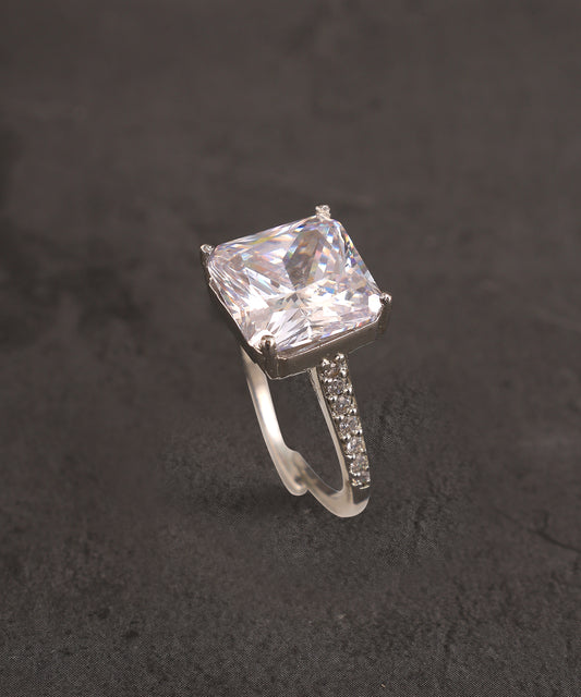 Square Solitaire Ring