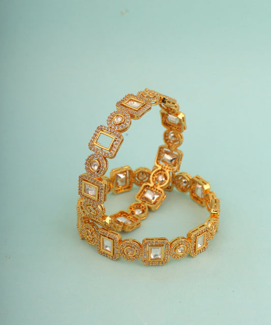 Crystal Studded Polki Bangles