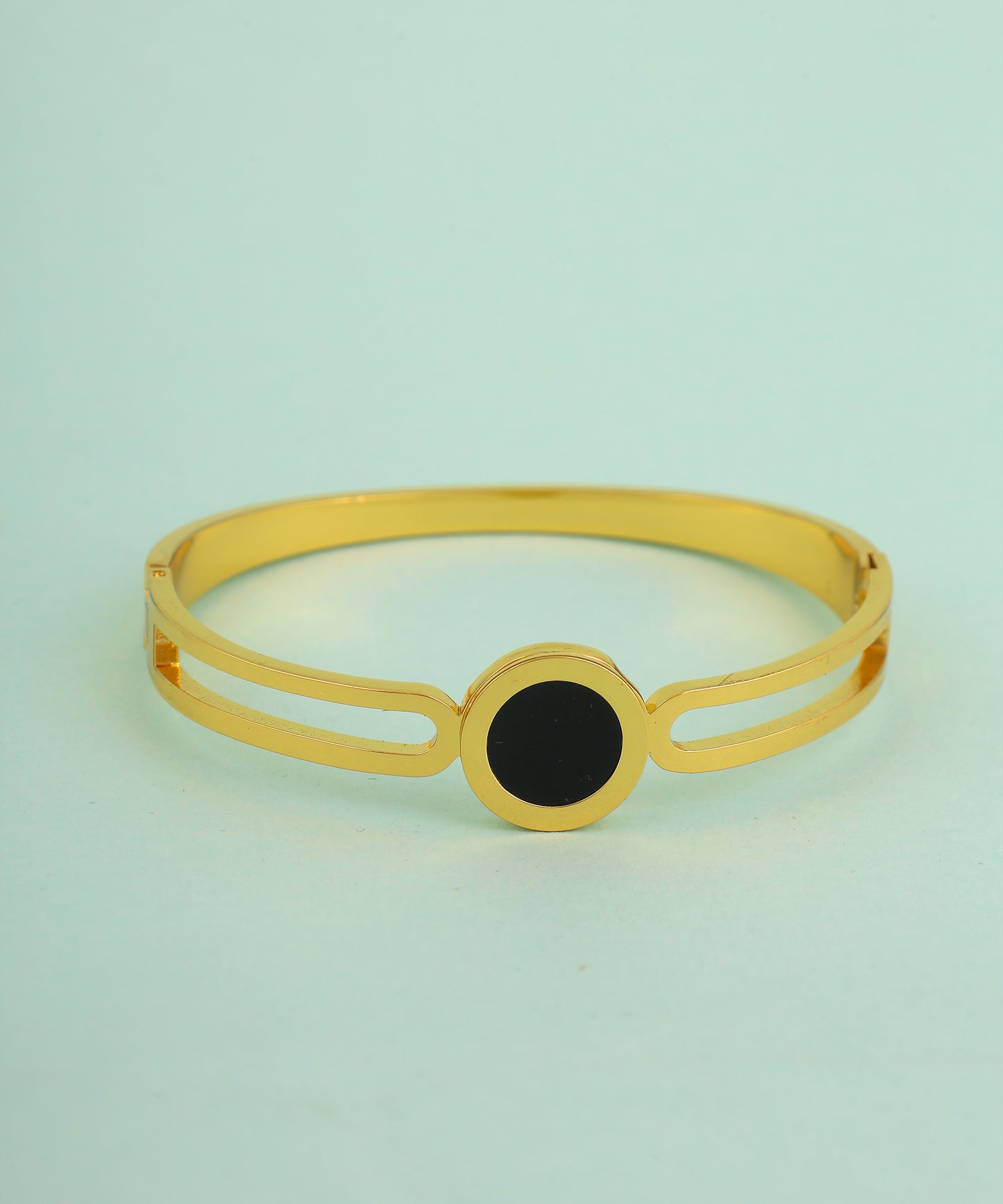 Black And Gold Toned Anti Tarnish Bracelet