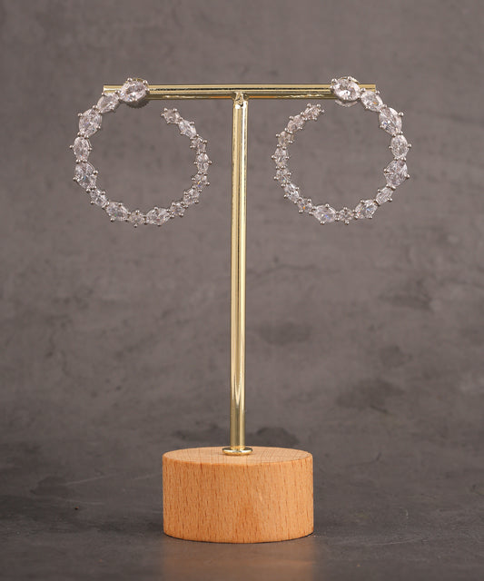 Crystal Studded Circular Studs/Earrings