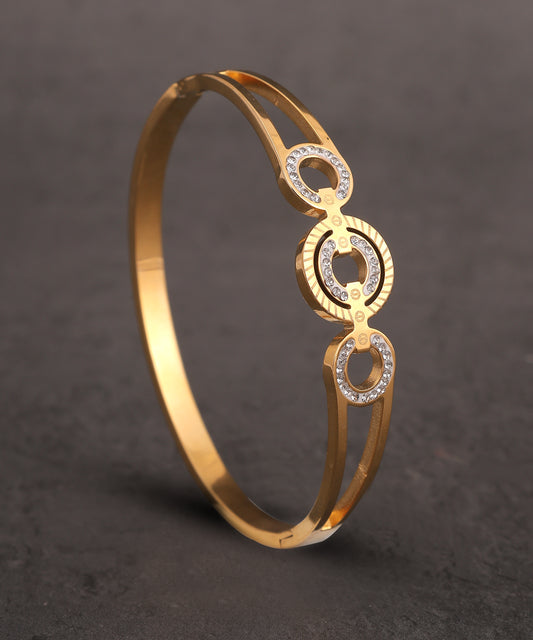 Anti Tarnish Bracelet With Cutwork And Embellishment