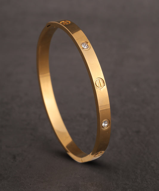 Anti Tarnish Signature Cartier Bracelet With Stones