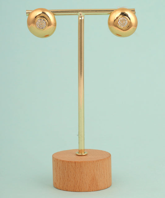 Circular Stone Studded Anti Tarnish Studs/Earrings