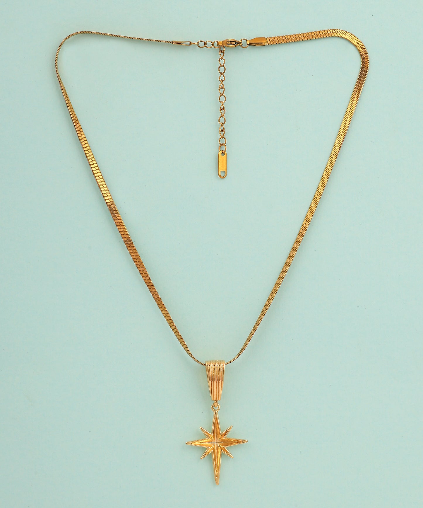 Eight Pointed Star Chunky Chain Anti Tarnish Necklace