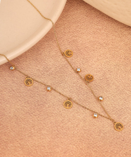 Crystal Studded Anti Tarnish Chain/Necklace