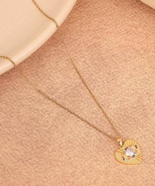 Embellished Heart Anti Tarnish Chain/Necklace
