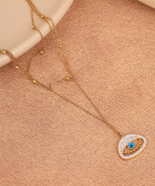 Embellished Evil Eye Anti Tarnish Chain/Necklace