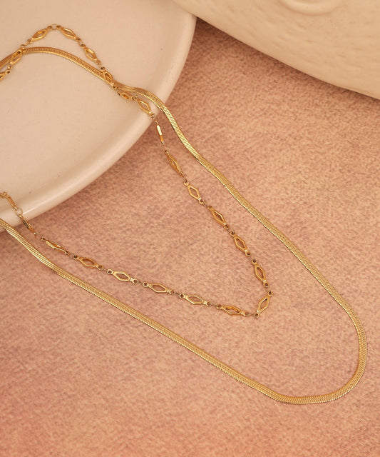 Chunky Chain Layered Anti Tarnish Necklace