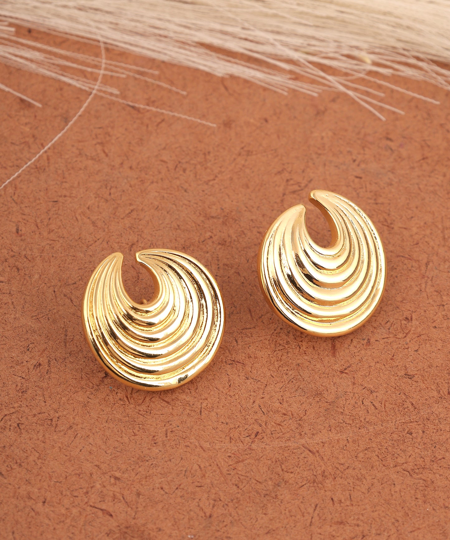 Patterned Circular Anti Tarnish Studs/Earrings