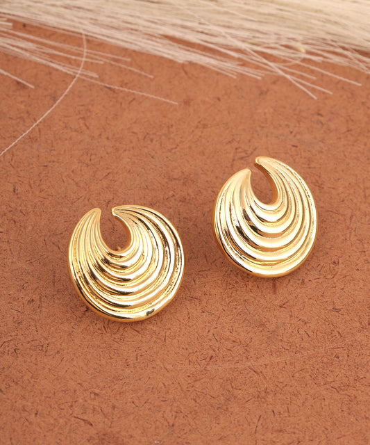 Patterned Circular Anti Tarnish Studs/Earrings