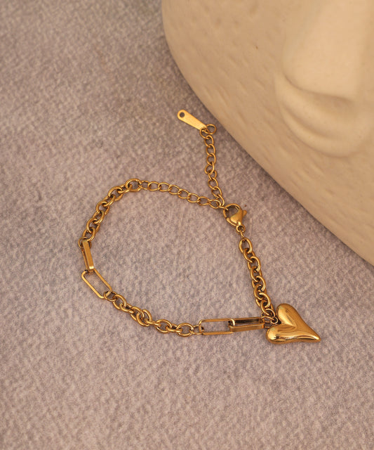 Heart Charm Anti Tarnish Bracelet